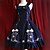 voordelige Lolitajurken-Kroon en Nightingale Borduren koninklijk blauw Panne Velvet Prinses Lolita Dress