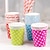 billige Praktiske gaver-polka dot papir kopper-sett med 25 (flere farger)