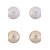 abordables Pendientes-Juego de pendientes pequeños de pelota mate (2 pares por set) estilo femenino clásico