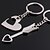cheap Keychains-Heart Keychain LOVE Silver, Alloy Love For Gift