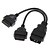 cheap OBD-16 pin OBD2 OBDII Splitter Extension Cable Male to Dual Female Y Cable