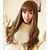 cheap Synthetic Wigs-Capless Long High Quality Synthetic Chestnut Brown Wavy Synthetic Wigs Side Bang