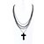 abordables Collier-5 chaînes en alliage avec le collier de pendentif croix personnalité masculine