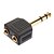 ieftine Cabluri audio-placate cu aur 6.35mm la 2 * Comutator de 3,5 mm (de sex masculin la feminin)