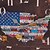 levne Rustikální Nástěnné hodiny-17 &quot;H US vlajka styl kovové Nástěnné hodiny