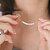 billiga Modehalsband-Dam Kristall Hänge Halsband Flytande Billig damer Mode Dubai Small Kristall Legering Silver Halsband Smycken Till Party Dagligen Casual