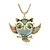 cheap Necklaces-Women&#039;s Pendant Necklace Vintage Necklace Owl Ladies Personalized Luxury Fashion Acrylic Imitation Diamond Alloy Golden Necklace Jewelry 1pc For Daily Casual