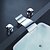 abordables Grifería para lavabos-Moderno Muy Difundido Cascada Válvula Cerámica 3 Orificios Dos asas de tres agujeros Cromo , Baño grifo del fregadero