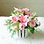 Χαμηλού Κόστους Ψεύτικα Λουλούδια &amp; Βάζα-9 &quot;φως ροζ κρίνο faux floral ρύθμιση