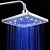 cheap LED Shower Heads-Square ABS Temperature Sensitive Rainfall LED Shower Head Adjudtable Water Flow  Chrome Finish