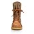 billige Kvindestøvler-Brun - Tyk hæl - Kvinders Sko - Combat-støvler - Ruskind - Hverdag - Støvler