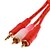 ieftine Cabluri audio-jsj® 1.8m 5.904ft 3,5 mm stereo de sex masculin a 2 cabluri audio masculin rca - roșu
