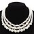 abordables Colliers-Élégant imitation de perles de collier avec strass femmes