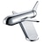 Недорогие Смесители для раковины в ванной-Современной хромированной отделкой Самолет форма Один Смесители для ванной ручки раковины