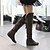 cheap Women&#039;s Boots-Women&#039;s Shoes Suede Fall / Winter Low Heel &gt;50.8 cm / Over The Knee Boots Lace-up Red / Brown / Yellow