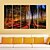 preiswerte Kunstdrucke-Aufgespannte Leinwandrucke Leinwand-Set Landschaft Fünf Panele Horizontal Druck Wand Dekoration Haus Dekoration