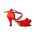 olcso Latin cipők-Női Latin Báli Szatén Magassarkúk Személyre szabott sarok Piros Személyre szabható