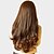 cheap Synthetic Wigs-Capless Long High Quality Synthetic Chestnut Brown Wavy Synthetic Wigs Side Bang