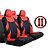 cheap Car Seat Covers-Tirol® 13 Pieces/Set Car Seat Covers Universal 2 Front Seat &amp; 1 Bench Seat Black and Red Auto Accessories