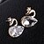 cheap Earrings-Women&#039;s Stud Earrings Crystal Birthstones Synthetic Gemstones Imitation Diamond Alloy Swan Animal Jewelry Daily