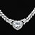 preiswerte Schmucksets-Luxuriöse Kupfer Platin überzogen mit Zirkonia Halskette Ohrringe Schmuck-Set