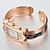 cheap Fashion Watches-Women&#039;s Diamante Rectangle Dial Leopard Grain Band Quartz Analog Bracelet Watch Cool Watches Unique Watches