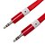cheap Audio Cables-3.5mm Male to Male Audio Cable Flat-Type Red(1M)