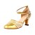 abordables Zapatos de salón y de baile moderno-Mujer Moderno Salón Semicuero Tacones Altos Tacón Personalizado Negro Plata Oro Personalizables