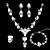 levne Sady šperků-Dámské Sady šperků Náušnice Šperky Stříbrná Pro Svatební Párty Zvláštní příležitosti Výročí Narozeniny Dar / Denní / Náhrdelníky / Zásnuby