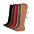 cheap Women&#039;s Boots-Women&#039;s Shoes Suede Fall / Winter Low Heel &gt;50.8 cm / Over The Knee Boots Lace-up Red / Brown / Yellow