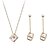 cheap Jewelry Sets-Cubic Zirconia Jewelry Set - Zircon, Cubic Zirconia Luxury Include Drop Earrings Pendant Necklace Silver / Golden For Daily Casual