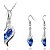 cheap Jewelry Sets-Jewelry Set Drop Earrings For Women&#039;s Sapphire Crystal Citrine Christmas Gifts Party Anniversary Crystal Cubic Zirconia Rhinestone S Shaped Solitaire Marquise Cut Drop Silver / Pendant Necklace