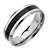 cheap Rings-Band Ring For Women&#039;s Casual Daily Titanium Steel Tungsten Steel Black Silver