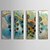 cheap Oil Paintings-Hand-Painted Abstract Four Panels Canvas Oil Painting For Home Decoration