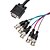 billige Kabelholdere-VGA HD-15-5 BNC RGB Video Cable M / M for HDTV Monitor Cable Black (2M)