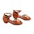 cheap Latin Shoes-Women&#039;s Latin Shoes Ballroom Shoes Indoor Performance ChaCha Satin Basic Sandal Solid Color Low Heel Buckle Kid&#039;s Bronze / Suede