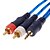 abordables Câbles audio-plaqué or jsj® 1.5m 3.5mm à 2 câble audio RCA (mâle à femelle)
