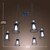billige Lysekroner-360W Retro Pendel med 6 Lys og metalramme