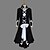 abordables Costumes de manga-Inspiré par Dead Ichigo Kurosaki Manga Costumes de Cosplay Costumes Cosplay / Kimono Mosaïque Manches Longues Manteau / Haut / Gants Pour