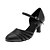 cheap Ballroom Shoes &amp; Modern Dance Shoes-Women&#039;s Modern Shoes / Ballroom Shoes Faux Leather Heel Flared Heel Non Customizable Dance Shoes Black