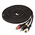 billige Kabelholdere-jsj® 3m 9.84ft 3,5 mm stereo han til 2 rca mandlige lydkabel - sort