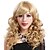 cheap Synthetic Trendy Wigs-capless long high quality synthetic blonde curls wig side bang
