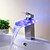 billige Armaturer til badeværelset-Håndvasken vandhane - LED / Vandfald Krom Centersat Et Hul / Enkelt håndtag Et HulBath Taps / Messing