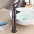 cheap Bathroom Sink Faucets-Waterfall Antique Oil-rubbed Bronze Vessel