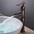 abordables Robinetteries de lavabo-Robinet lavabo - Jet pluie Cuivre antique Vasque 1 trou / Mitigeur un trouBath Taps