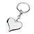 cheap Customized Key Chains-Personalized Gift 4pcs Heart Shaped Engraver Keycahin with Rhinestone