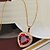 cheap Necklaces-Yueli Women&#039;s White 18K Gold Zircon Pendant Incl. Necklace D0585