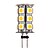 billige LED-lys med to stifter-370 lm G4 LED-kolbepærer T 24 leds SMD 5050 Varm hvid DC 12V
