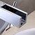 abordables Grifería para lavabos-Baño grifo del fregadero - Cascada / LED Cromo Lavabo 1 Orificio / Sola manija Un agujeroBath Taps