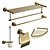 economico Set di accessori da bagno-Set di accessori per il bagno Antico Alluminio Montaggio su parete